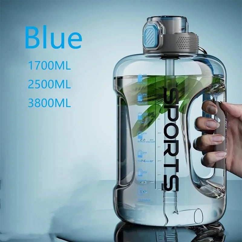 Large Capacity Sports Water Bottle with Straw