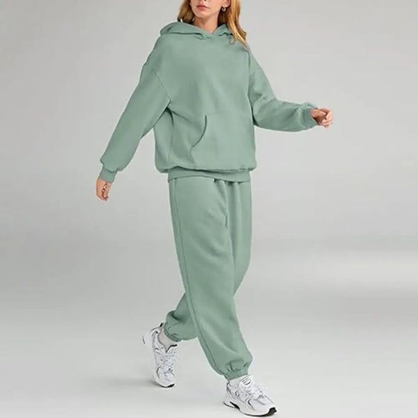 Women's 2 Piece Winter Hoodie and Sweatpants Set With Pokcketswomen's outfits24 Hour Sport