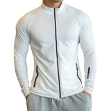 Men's Long Sleeve Workout Jacket with Zipper
