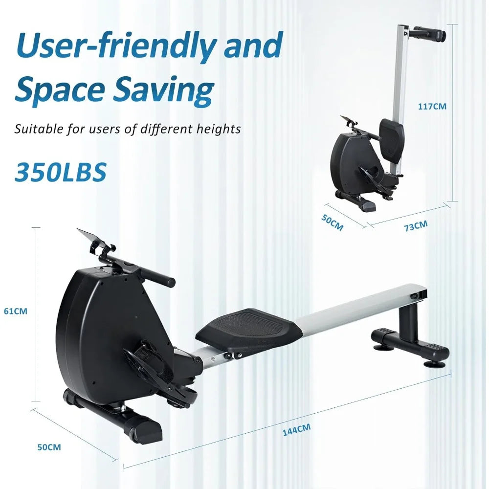 Portable, Quiet Rower with 8 Resistance Levels