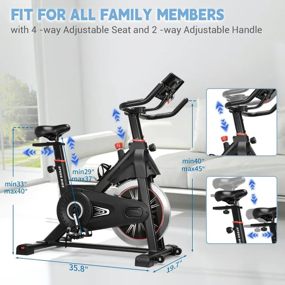 Silent Indoor Cycling Bike with Smooth Resistance