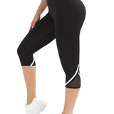 Mesh High-Waisted Yoga Capris






