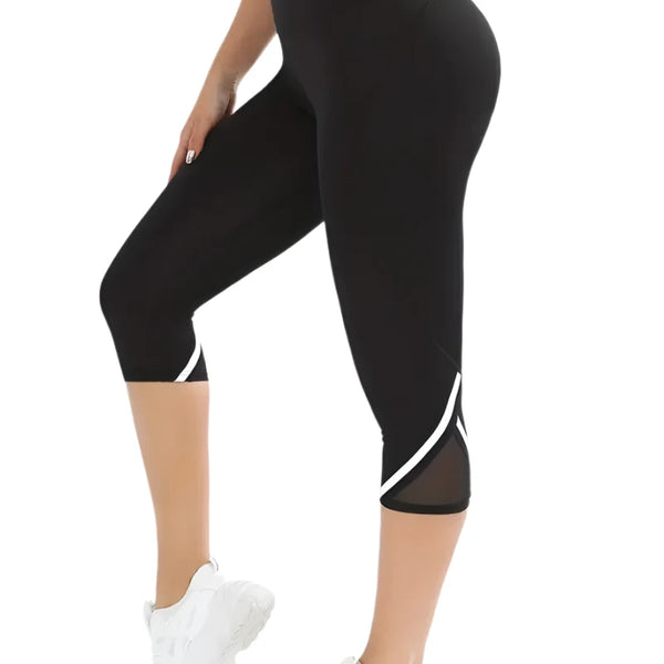 Mesh High-Waisted Yoga Capris






