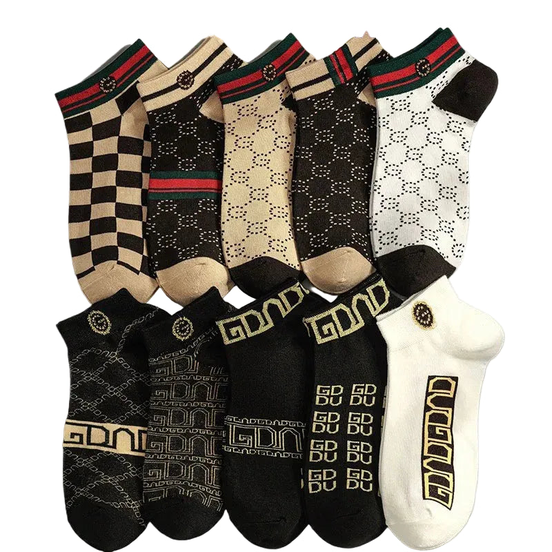 Luxury Geometric Ankle Socks for Winter