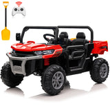 24V 2-Seater Kids Ride-On Dump Truck w/ Remote Control & UTV Style