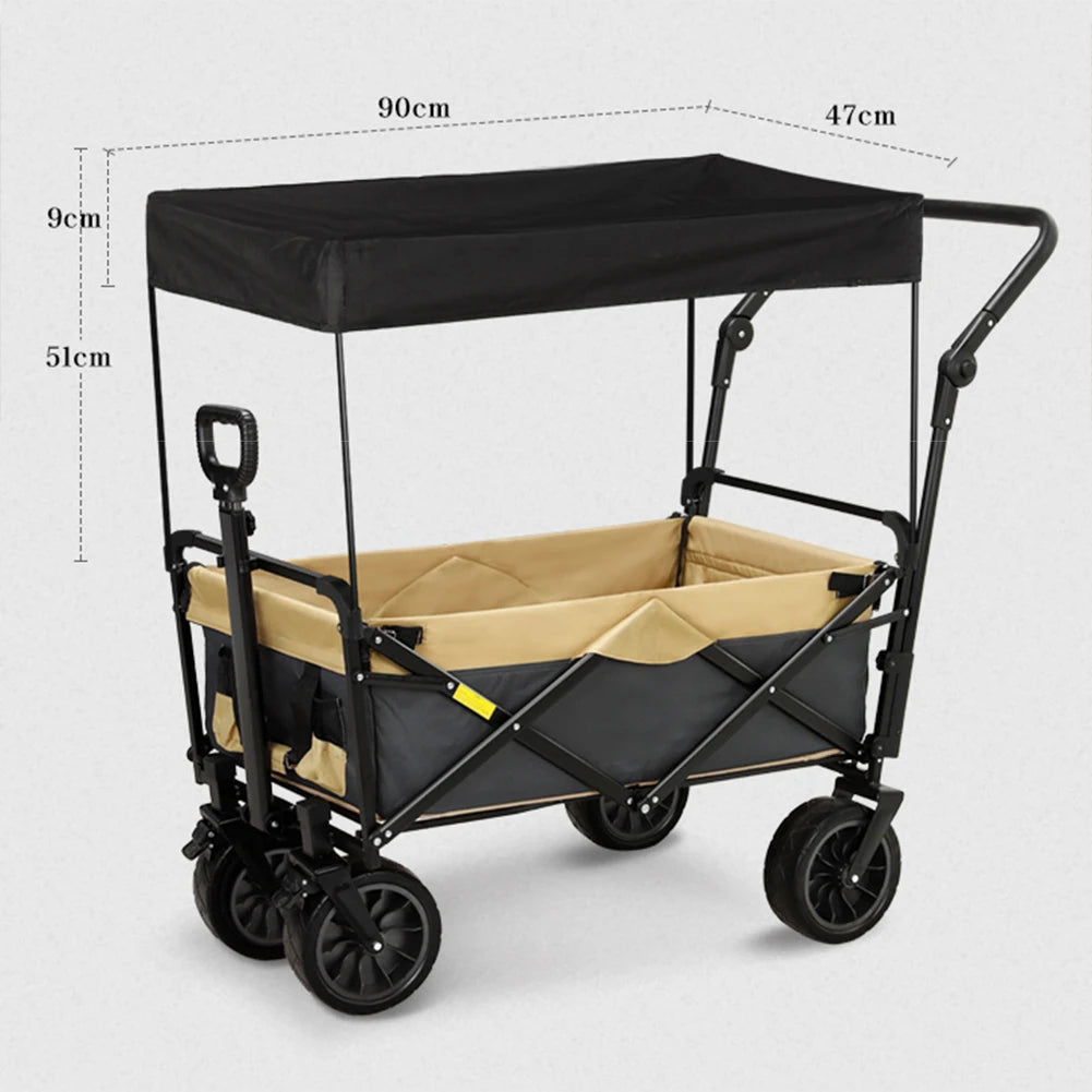 Versatile Folding Cart with Sun Shade