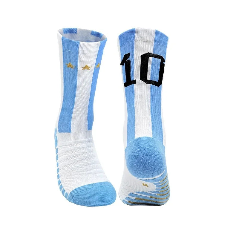 Number 10 & 7 Kids & Men's Soccer Socks







