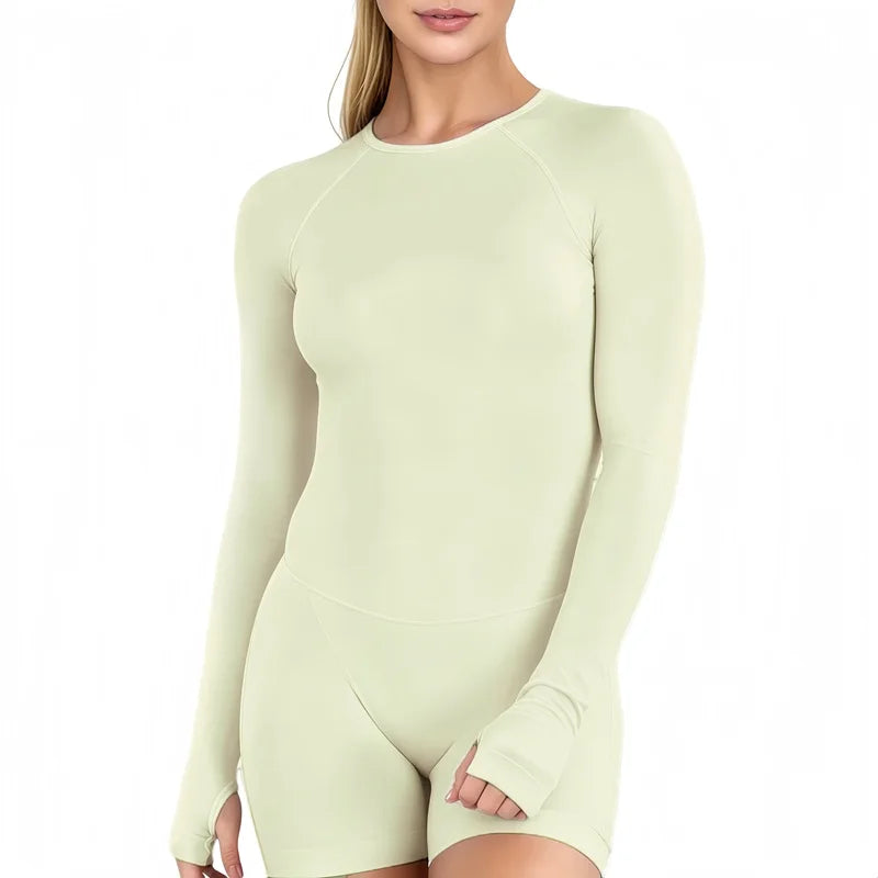 Women’s Slim Fit Long Sleeve Yoga Jumpsuit & Bodycon Romper