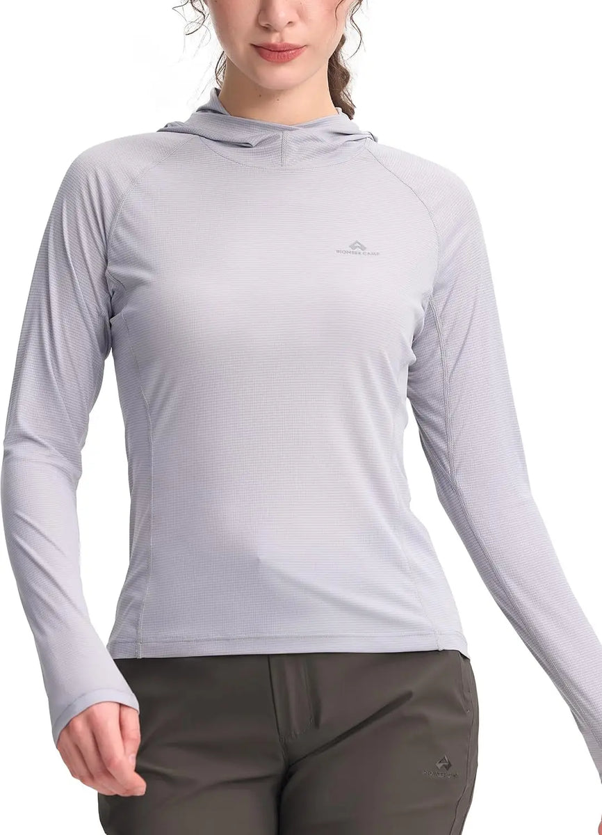 Women's Quick-Dry Sun Hoodie for Hiking, Fishing & Running