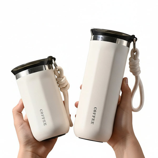 Vacuum Coffee Tumbler 350ml, Stainless Steel Thermal Mug, Leakproof with Handle for Travel water term Thermo bottle thermos cup 24 Hour Sport