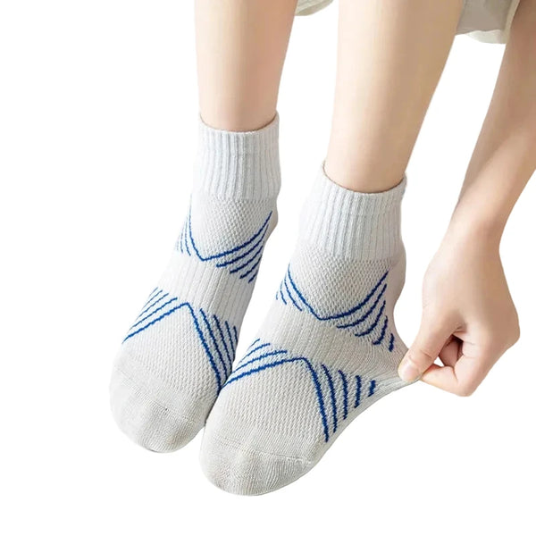 Kids' Seamless Mesh Running & Sports Ankle Socks (5 Pack)