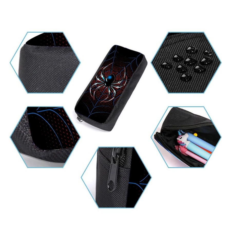 Spider Pattern 3-Piece Backpack Set for Kids & School
