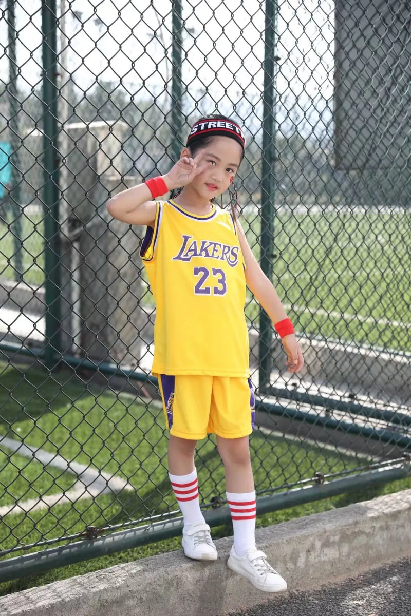 Youth Basketball Uniform Sets with Fan Graphics