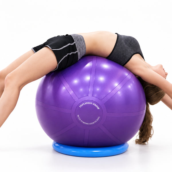 Thickened Anti-Burst Yoga Ball with Base Pregnancy & Fitness