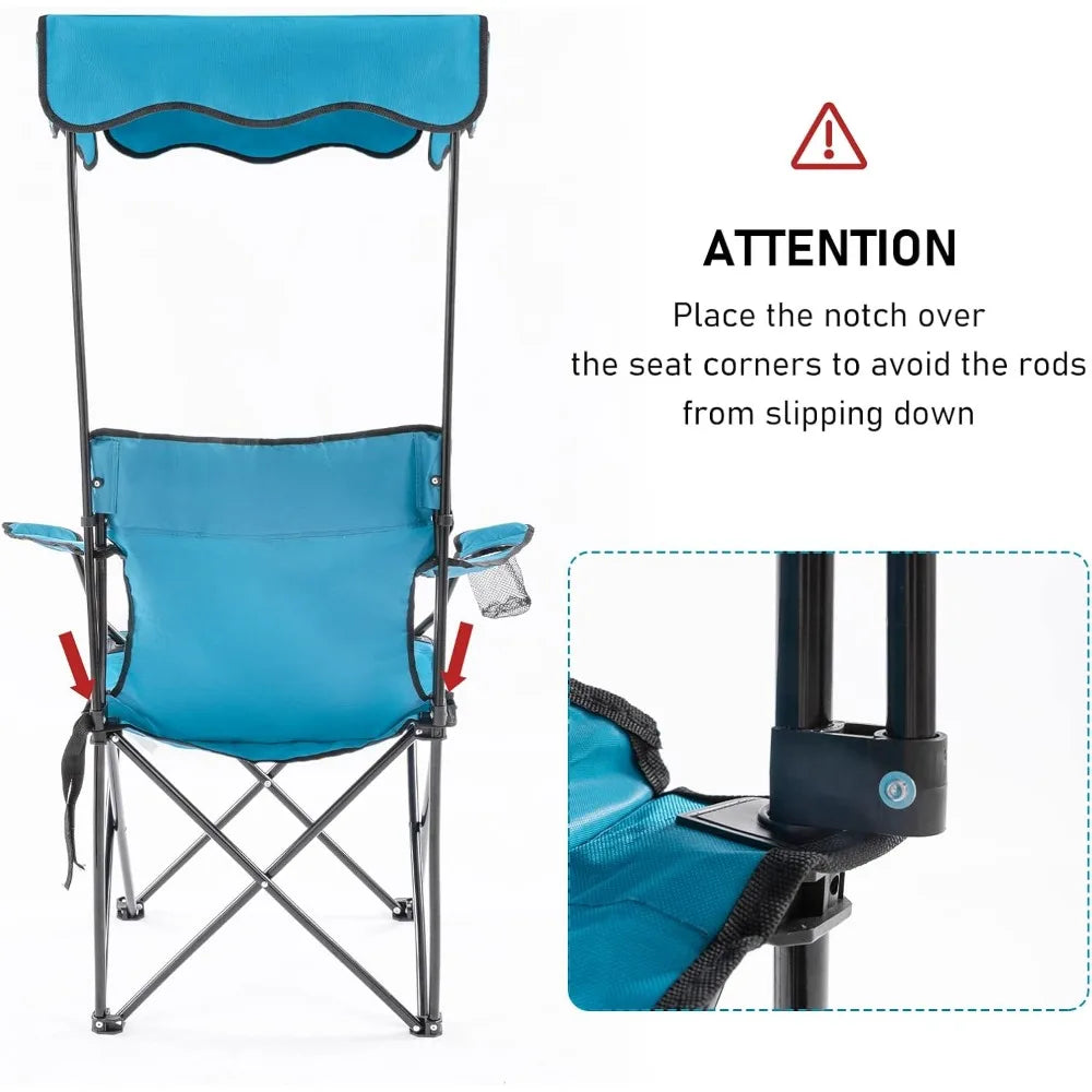 Portable Beach Chair with Integrated Umbrella