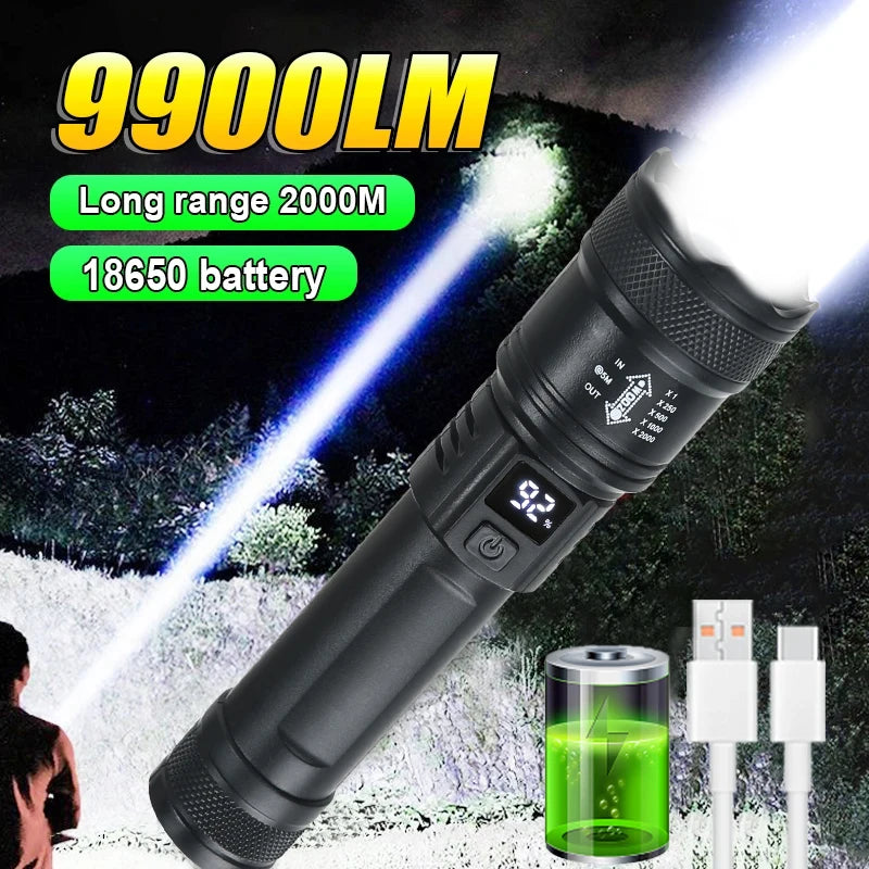 Powerful Rechargeable LED Flashlight