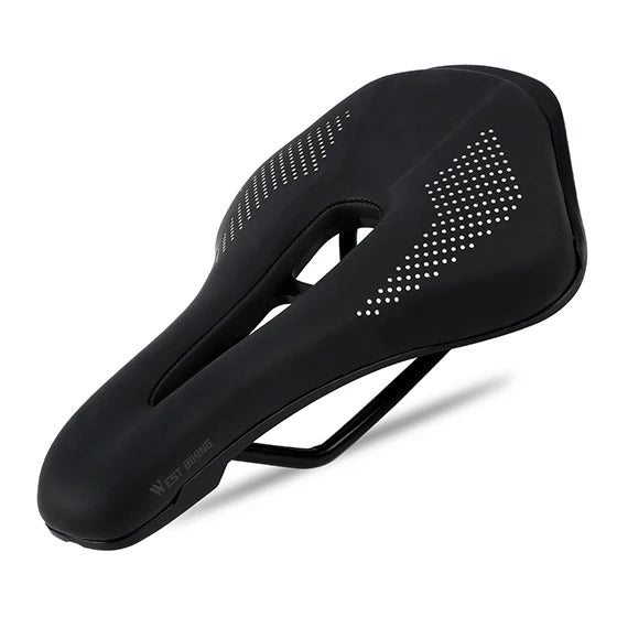 Bicycle Saddle with Central Cutout & Mounting Rails