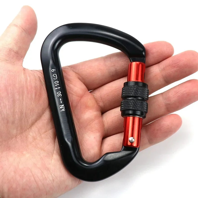 30kN High-Strength Aluminum Carabiner for Rock Climbing