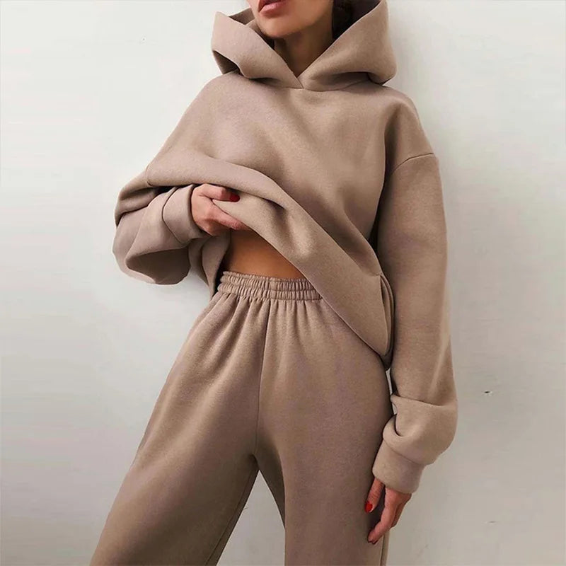 Cozy and Comfortable: Hooded Hoodie Set