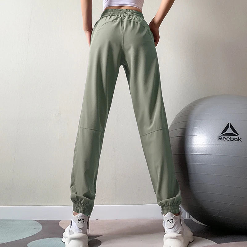 Women's Elastic Waist Yoga & Running Pants