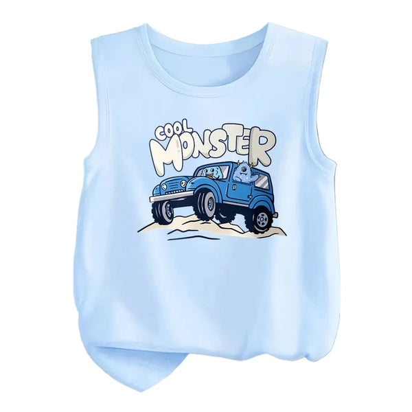 Cute & Breathable Boys' Cotton Tank Tops