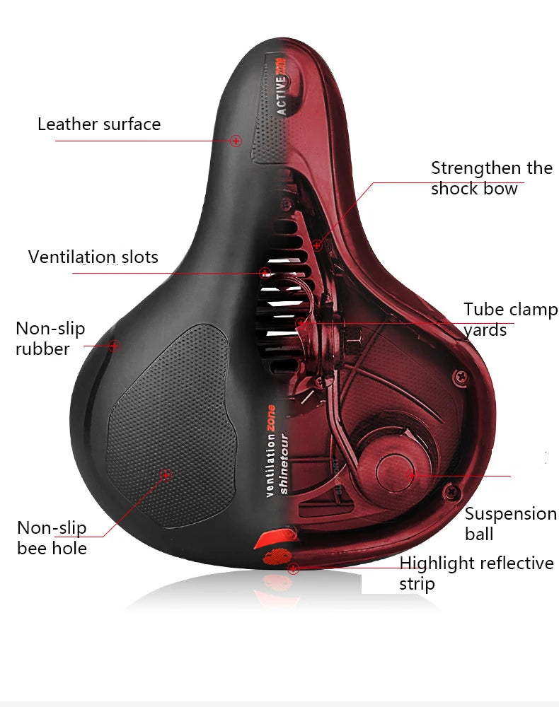 Breathable, Rainproof Cycling Saddle: For maximum comfort on long rides.