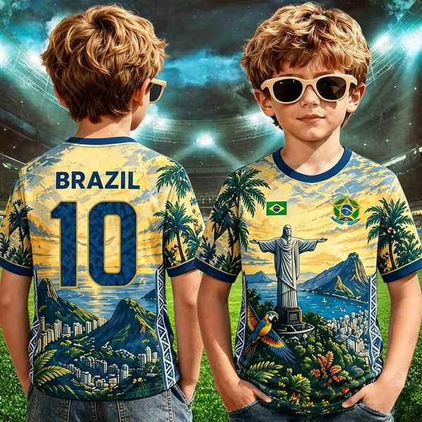 Kids' Quick-Dry Football Jersey & Sports T-Shirt