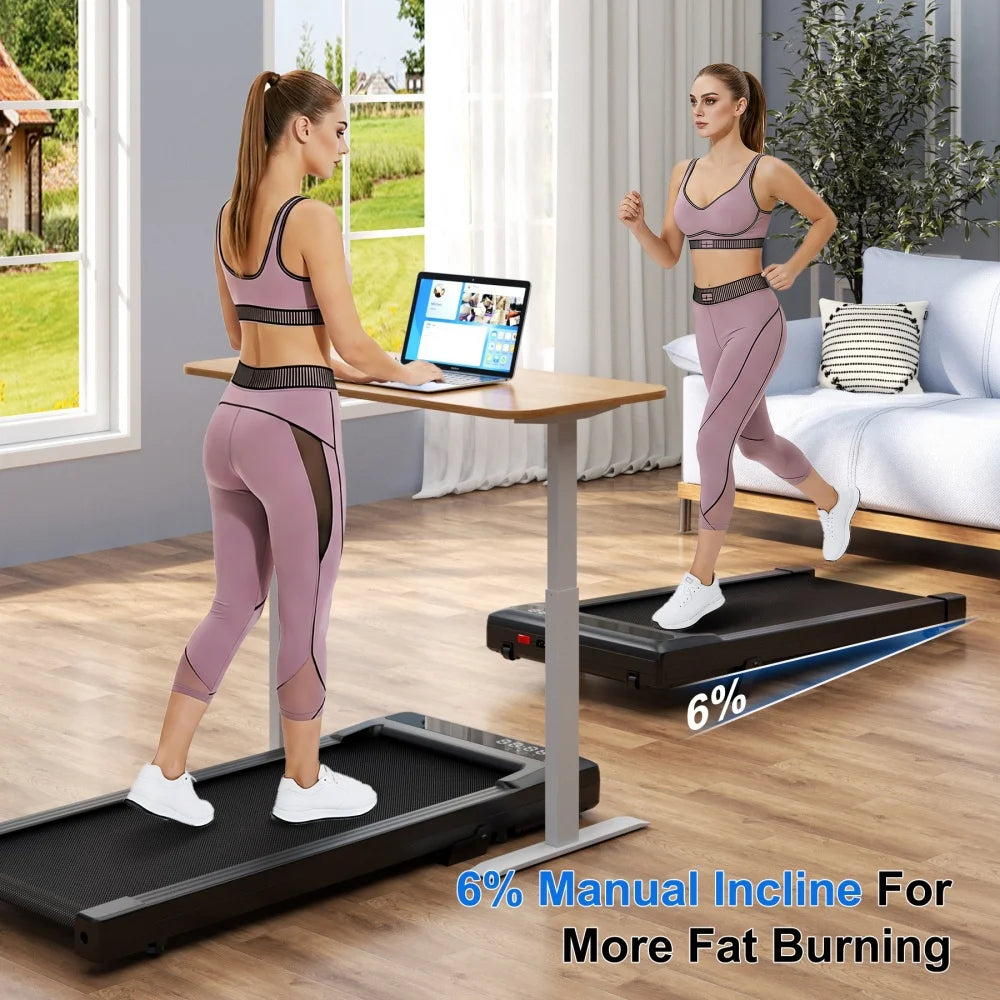300lb Capacity Foldable Walking Pad: 6% Incline & 2.5HP Motor