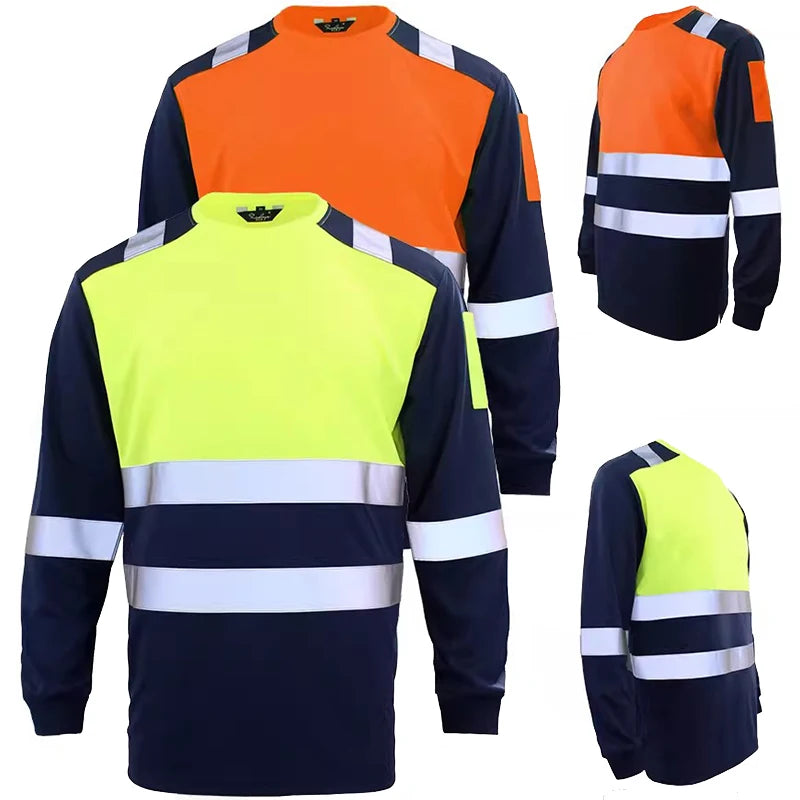 Breathable, Quick-Dry Safety Shirt with Reflective Stripes