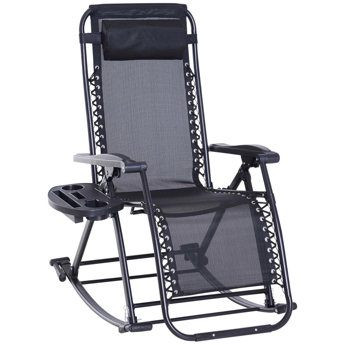 Folding Lounge Chair with Zero Gravity Recline
