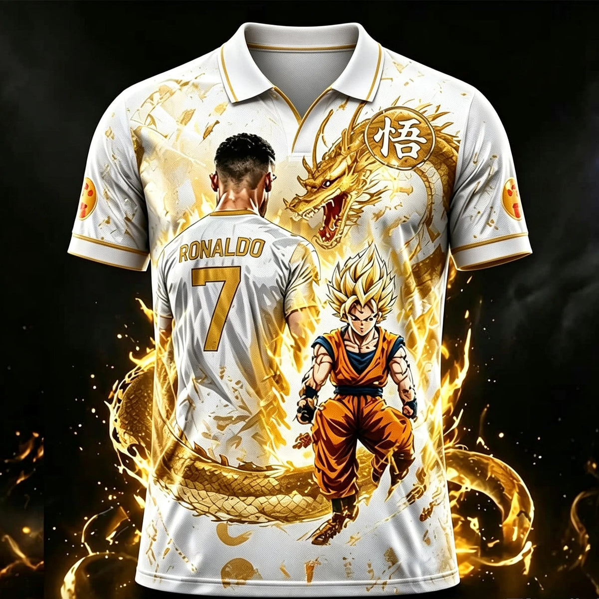 Children's Dragon Ball & Ronaldo Short & T-Shirt Summer Set