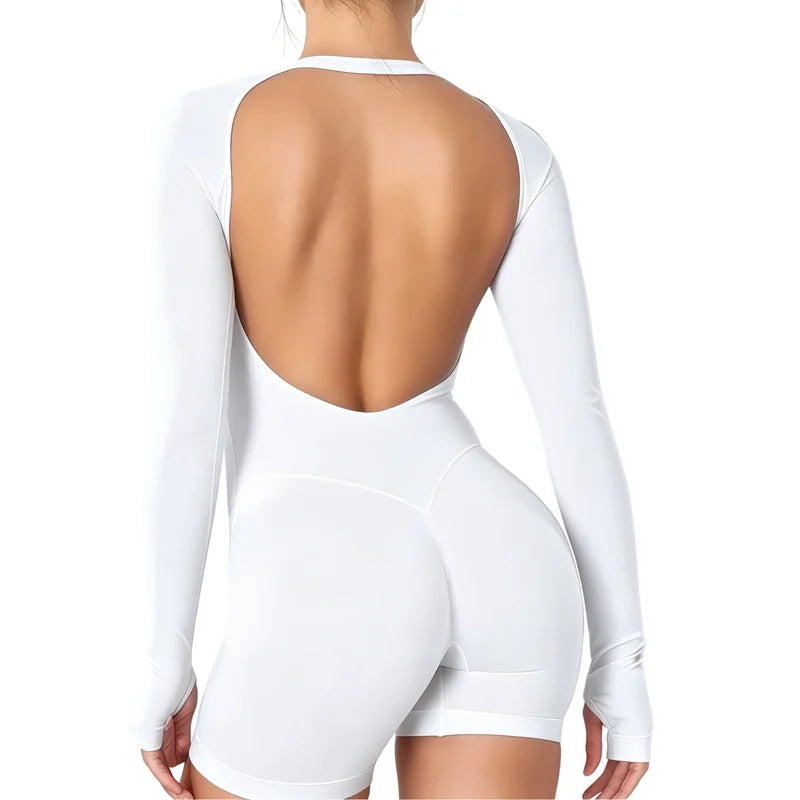 Women’s Slim Fit Long Sleeve Yoga Jumpsuit & Bodycon Romper
