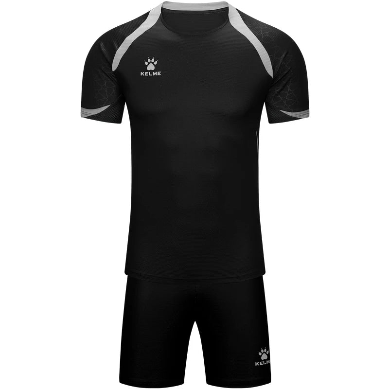 Men's Soccer Jersey & Shorts Set with Contrast Trim