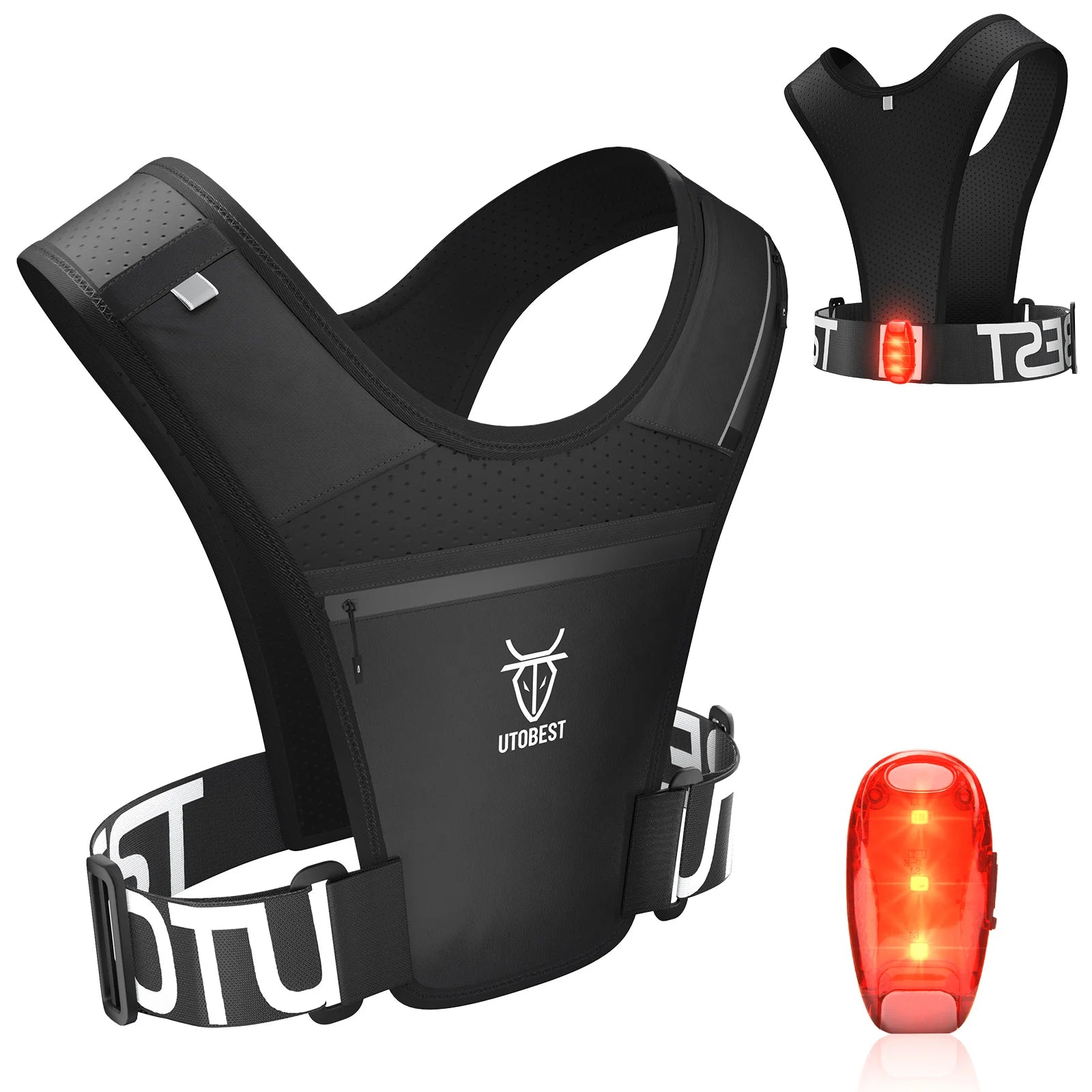  Black Vest with LED