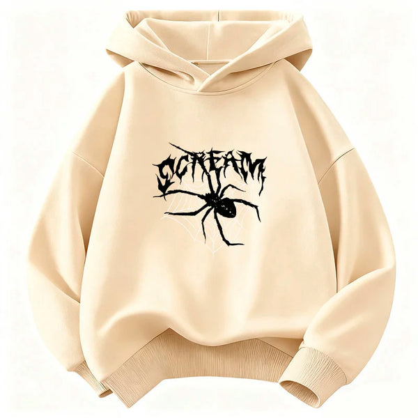 Vintage Spider Hip-Hop Hoodie for Kids