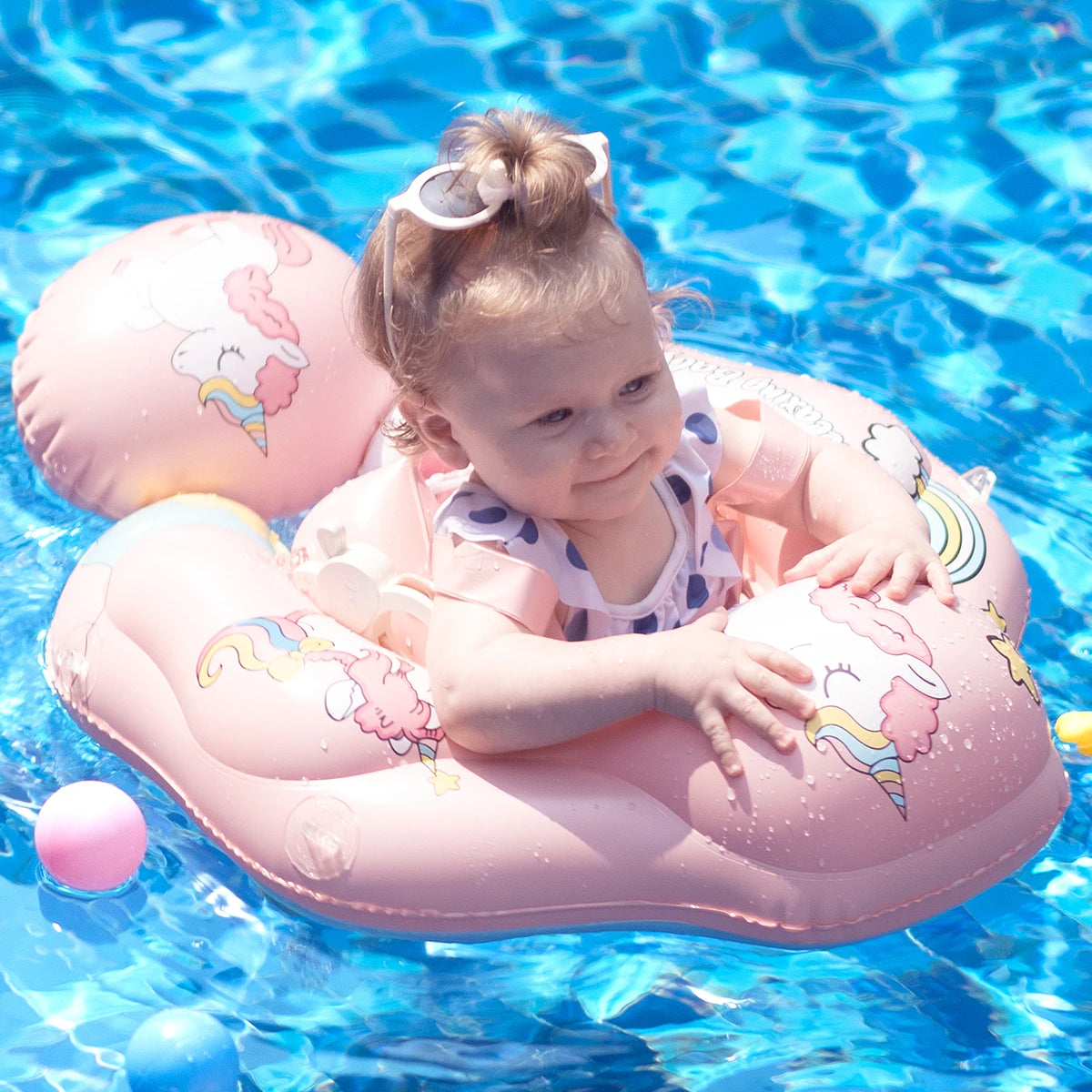 Safe and Secure Baby Swimming Float with Canopy