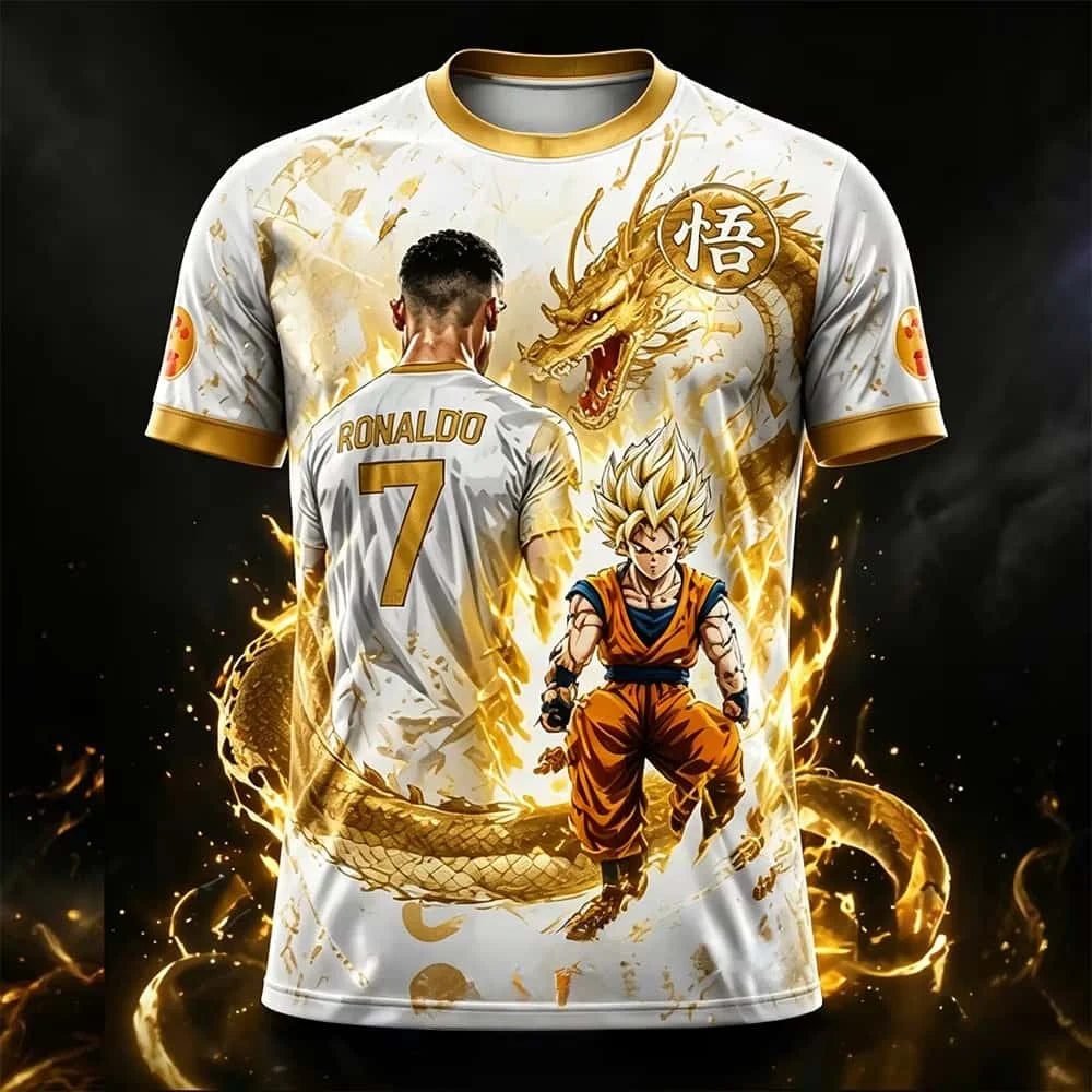 Children's Dragon Ball & Ronaldo Short & T-Shirt Summer Set