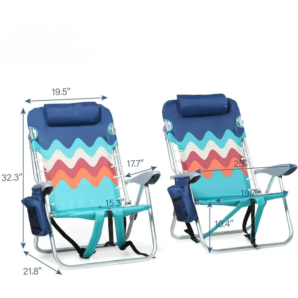 Portable Beach Chairs with Cooler: Perfect for picnics and sunbathing.