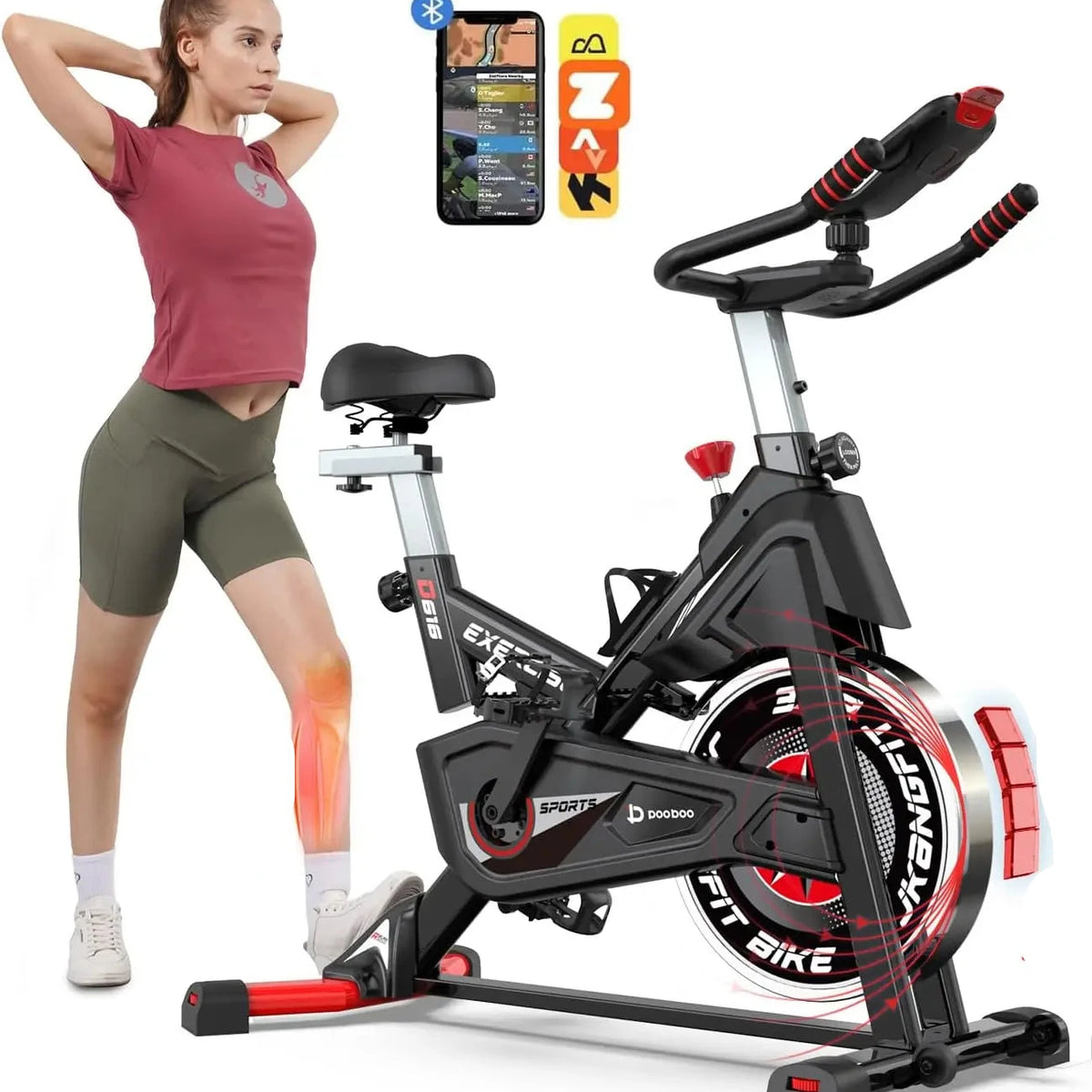 High-Performance Indoor Cycling Bike with App Compatibility