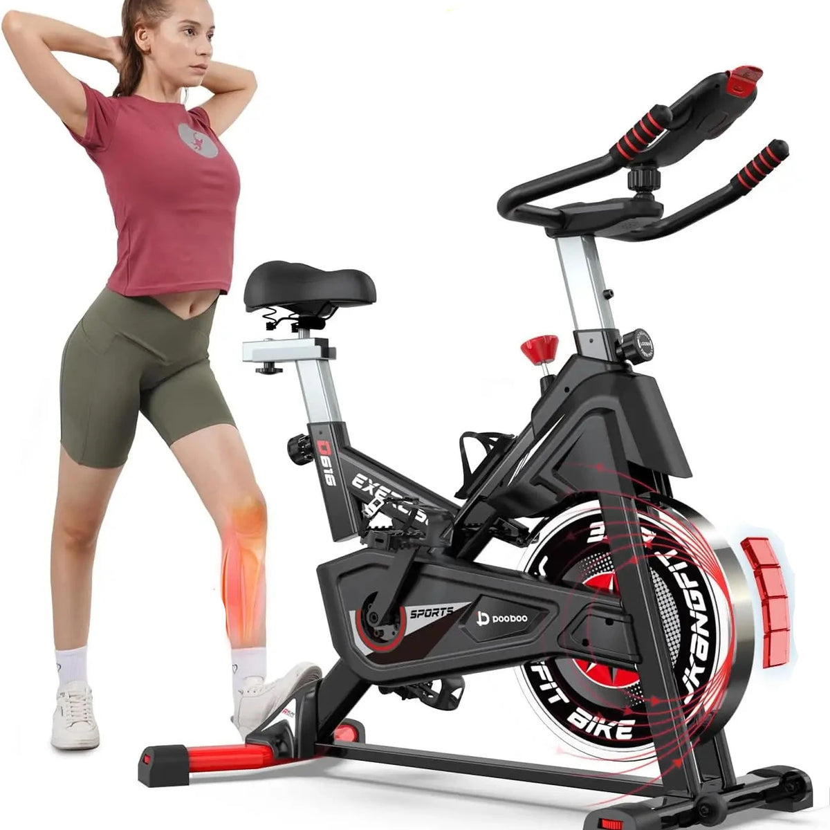 High-Performance Indoor Cycling Bike with App Compatibility
