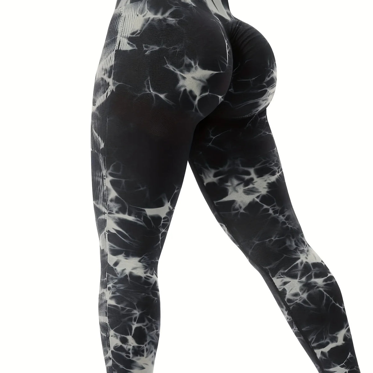 Seamless, High-Waisted Tie-Dye Leggings for Yoga