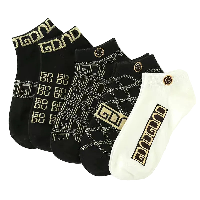 Luxury Geometric Ankle Socks for Winter