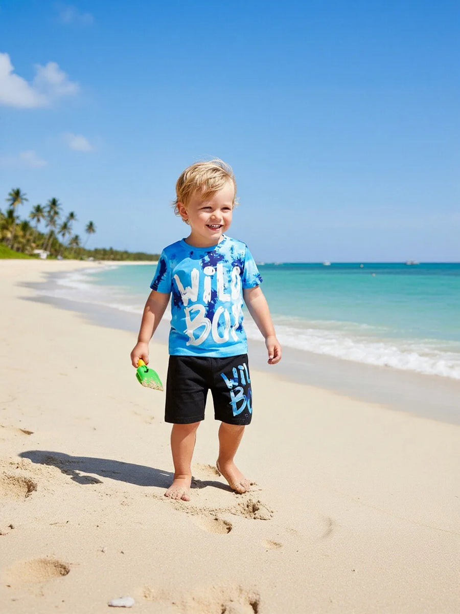 Toddler Boy Summer Clothes: Tie-Dye Shirt & Shorts Set