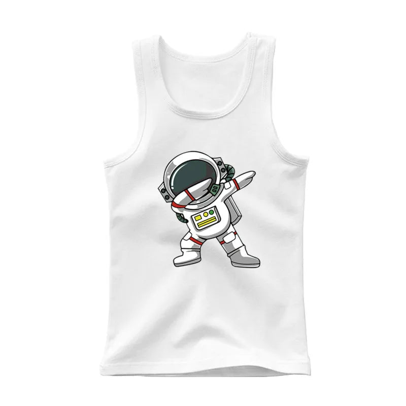 Kids' Cotton Shark Tank Top Summer Sleeveless Shirt