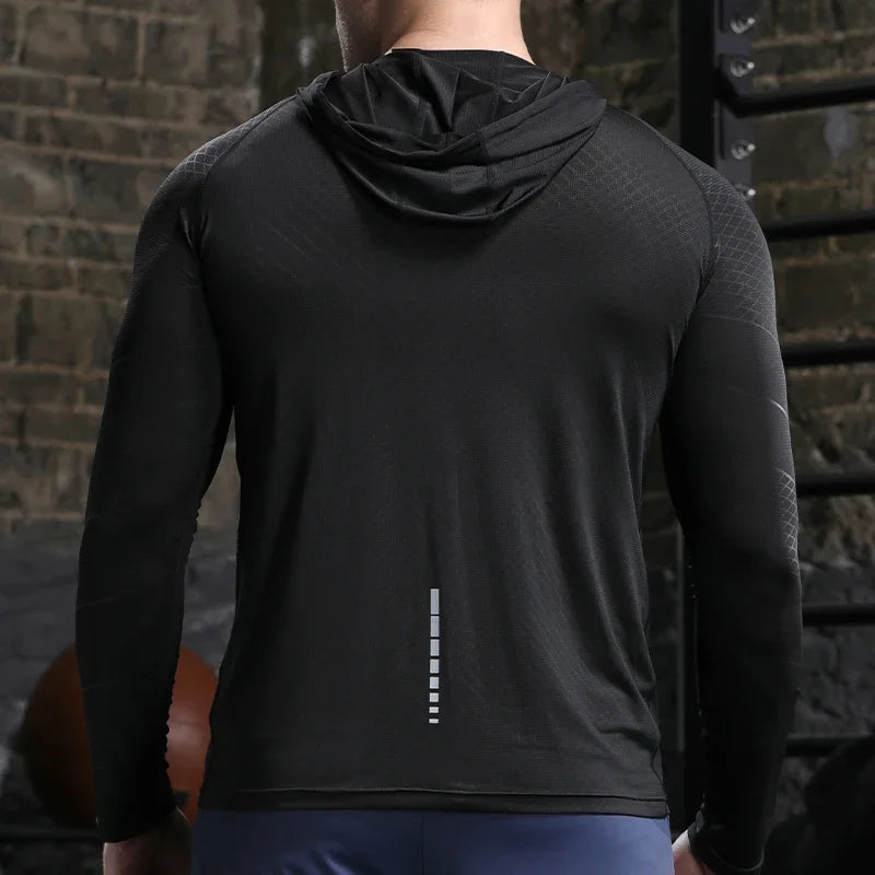 Men's Quick Dry Outdoor Sports Hoodies Activewear Running Tops 24 Hour Sport