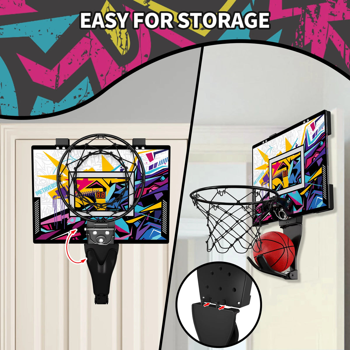 Kids' Mini Basketball Hoop Set: Indoor & Outdoor Play