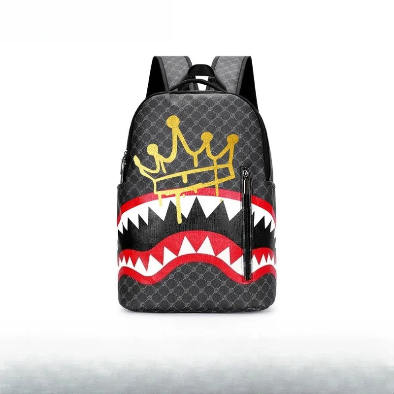 Casual Large Capacity Shark Backpack for School & Travel