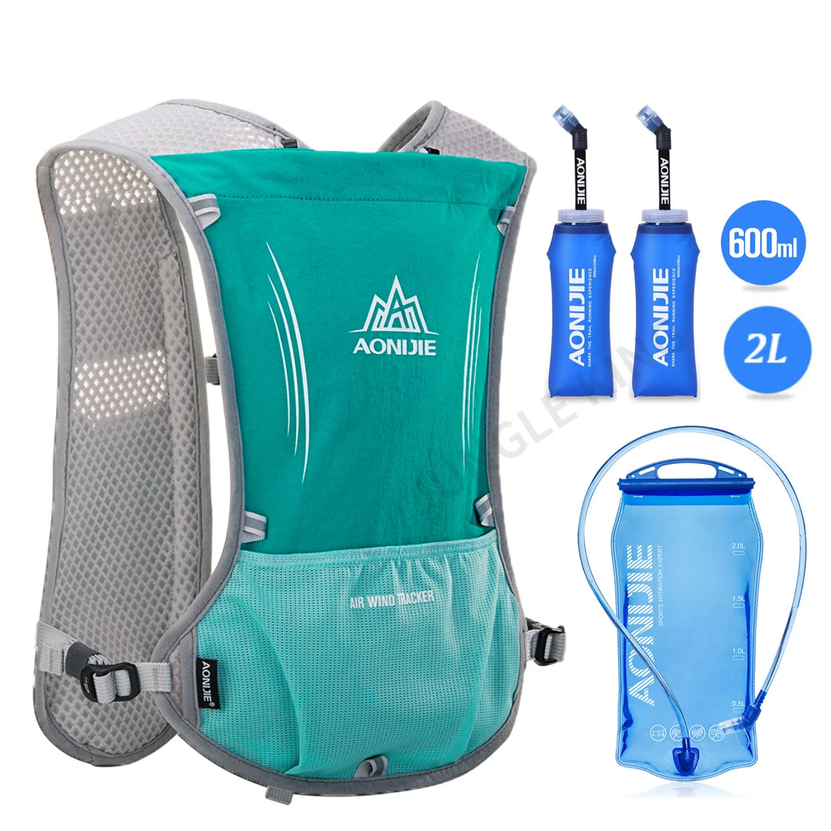 Running Vest: Hydration Pack, Water Bladder, Water Bottles