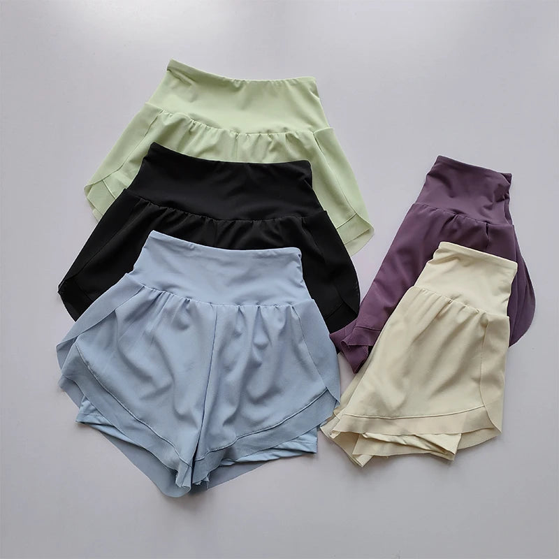 Women's 2-in-1 Yoga Shorts Quick-Dry High Waist