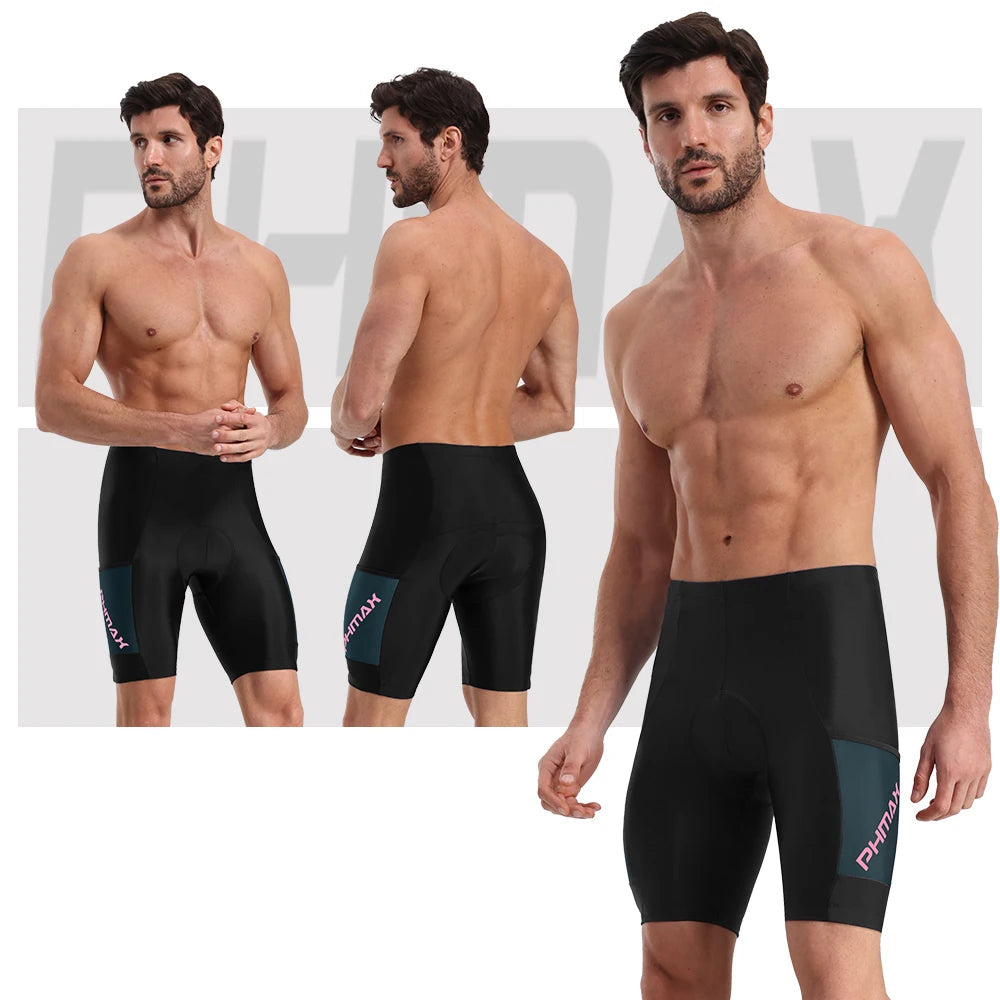 Men’s 3D Gel Padded Road Bike Shorts with Pockets